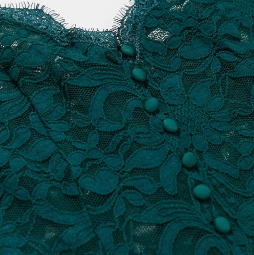 Free People Bedroom Date Bodysuit in Green - Picture 15 of 16